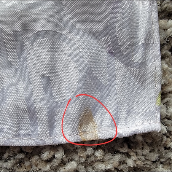 Unique White Women's CK Monogram Purple Flower Printed Polyester Scarf - Picture 5 of 8